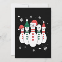 Quilles de Bowling Noël Bonhomme de Neige Chapeau