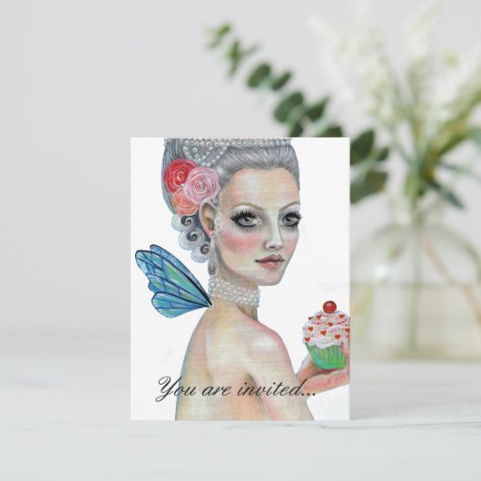 Invitation Qu'ils mangent du gâteau (Debout devant)