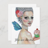 Invitation Qu'ils mangent du gâteau (Devant / Derrière)