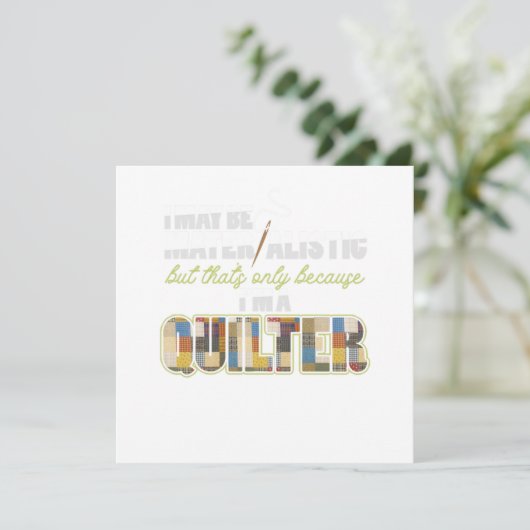 Invitation Quilter Quilt Crafting Machine à coudre Gif (Debout devant)