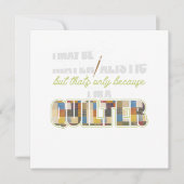 Invitation Quilter Quilt Crafting Machine à coudre Gif (Devant)