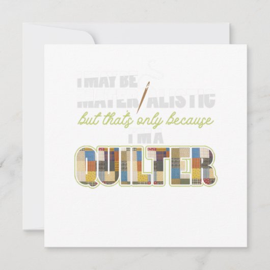 Invitation Quilter Quilt Crafting Machine à coudre Gif (Devant)
