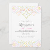 Invitation Quince colorée (Devant / Derrière)