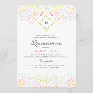 Invitation Quince colorée