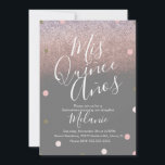 Invitation Quiñce Faux Paillettes Points Or Rose Anniversaire<br><div class="desc">Cartons d'invitation Quince avec Motif Faux Paillettes et Points</div>