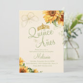 Invitation Quiñce Faux Parties scintillant Aquarelle Tourneso (Debout devant)
