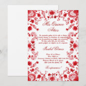 Invitation Quinceañera (Devant / Derrière)