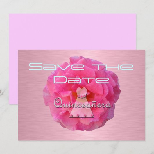 Invitation Quinceañera (Devant / Derrière)