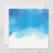 Invitation Quinceanera 15 Anniversaire Bleu d'été Aquarelle (Dos)