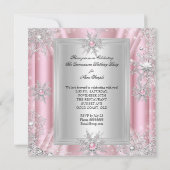 Invitation Quinceanera 15 Anniversaire Clair Pink Talons 2 (Dos)