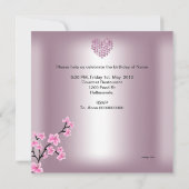 Invitation Quinceanera 15 Anniversaire fête Plutôt rose Flora (Dos)