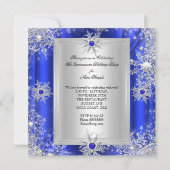 Invitation Quinceanera 15 Anniversaire fête Royal Blue Heels (Dos)