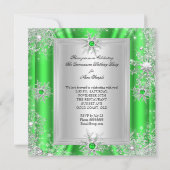 Invitation Quinceanera 15 Anniversaire Lime Vert talons 2 (Dos)