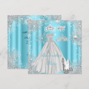 Invitation Quinceañera 15 ans Cendrillon Fête d'anniversaire 