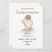 Invitation Quinceanera 15e anniversaire (Devant / Derrière)