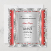 Invitation Quinceanera 15e anniversaire Chaussures d'argent r (Dos)