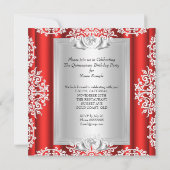 Invitation Quinceanera 15e anniversaire Chaussures rouges 2 (Dos)