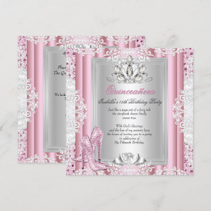 Invitation Quinceanera 15e anniversaire fête Lumière Chaussur