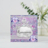 Invitation Quinceanera 15e anniversaire fête Purple Lilac (Debout devant)