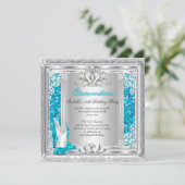 Invitation Quinceanera 15e anniversaire Parties scintillant C (Debout devant)