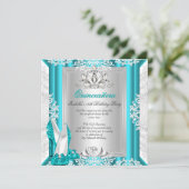 Invitation Quinceanera 15e anniversaire Parties scintillant d (Debout devant)