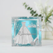 Invitation Quinceanera 15e Élite Princesse Anniversaire (Debout devant)