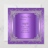 Invitation Quinceanera 15e fête d'anniversaire Masquerade vio (Dos)