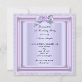 Invitation Quinceanera 15e fête d'anniversaire Purple Lilac 2 (Dos)