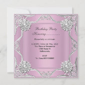 Invitation Quinceanera 15e fête d'anniversaire Soft rose (Dos)