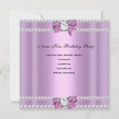 Invitation Quinceanera 15e fête d'anniversaire Zebra Lilac Pe (Dos)