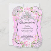 Invitation Quinceanera 15e hiver Wonderland Sweet Pink (Devant)