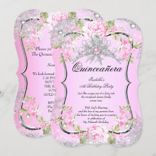 Invitation Quinceanera 15e hiver Wonderland Sweet Pink