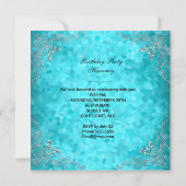 Invitation Quinceanera 15e Parties scintillant Turquoise de S (Dos)