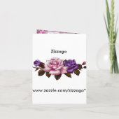 Invitation Quinceanera 15e Tiara Blanc rose violet Rose (Dos)