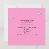 Invitation Quinceanera 15ème 15 Anniversaire fête Tiara (Dos)