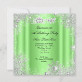 Invitation Quinceanera 15ème Cinderella Lime fête d'anniversa (Dos)