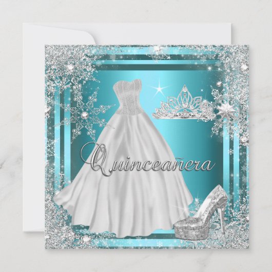Invitation Quinceanera 15ème Elite Élégante fête d'anniversai (Devant)