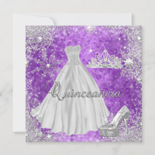 Invitation Quinceanera 15ème Elite Élégante fête d'anniversai