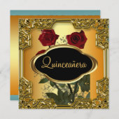 Invitation Quinceanera Anniversaire (Devant / Derrière)