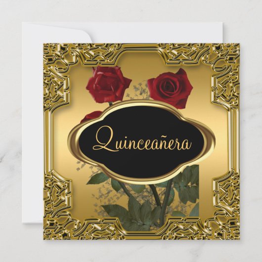 Invitation Quinceanera Anniversaire (Devant)