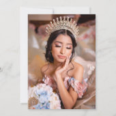 Invitation Quinceañera Anniversaire Royal Navy Blue (Dos)