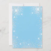 Invitation Quinceanera argent bébé bleu parties scintillant p (Dos)