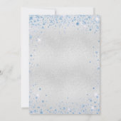 Invitation Quinceanera argent bleu brillant robe luxe (Dos)