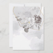 Invitation Quinceañera argent gris or fantaisie Tiara & robe (Dos)