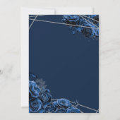 Invitation Quinceañera avec les Roses bleus de la Royal Navy (Dos)