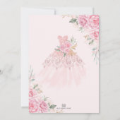 Invitation Quinceañera Baby rose Floral or princesse de la Co (Dos)