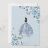 Invitation Quinceañera Bébé Bleu Doux Floral Princesse 15 Año (Dos)