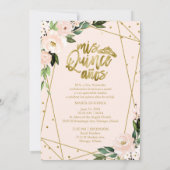 Invitation Quinceañera Bilingue Rose Pâle (Dos)