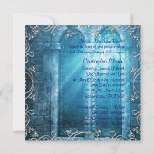 Invitation Quinceanera blanc bleu de la Marine royale (Dos)