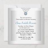 Invitation Quinceañera Blanc Turquoise (Dos)